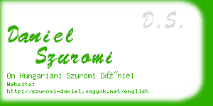 daniel szuromi business card